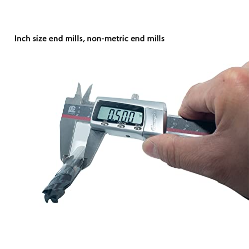 1/8"-1/2" Carbide Square End Mill Set, 4 Flute, 6 Sizes, Pack of 6 - size: 1/8"-1/2" (Pack of 6), style: For Alloy Steels