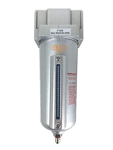 3/4" NPT HEAVY DUTY Industrial Grade Particulate Filter/Water Trap For Air Compressor Compressed Air Lines, 5u With Metal Bowl (MANUAL DRAIN) - color: 140 Cfm, 225 Psi (Manual Drain), size: 3/4" NPT