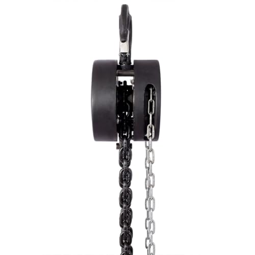 2 Ton Manual Chain Hoist, 4400 lb Hand Chain Hoist, Heavy Duty Chain Block Hoist with Mechanical Load Brake & Forged Hooks Alloy Steel Chain for Garage, Warehouse & Construction,Black - color: Black