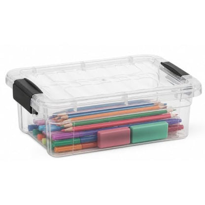 Superio 1.27 Quart Clear Plastic Storage Containers with Lids, Stackable Organizer Bins, BPA-Free Storage Boxes for Home, Office, Dorm & Classroom, 1 Pack - size: 1.27 Quarts