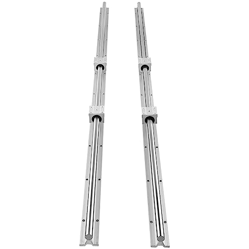 VEVOR Linear Rail Slide SBR16-1500mm 2 PCS and 4 PCS SBR16UU Slide Blocks Linear Guide Rail and Bearings Kit for Automated Machines DIY Project CNC Router Machines - size: SBR 16-1500mm