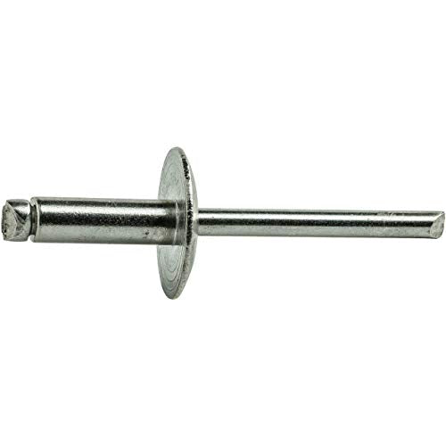 Fastenere Large Flange Pop Rivets -5/32" x 1/4" (25 Pack) Heavy Duty, Stainless Steel Blind Rivets, Open End 5-4 Grip Range .188" - .250", Corrosion Resistant, High Tensile & Shear Strength - size: 5/32" x 1/4" (5-4) (25 Pack)
