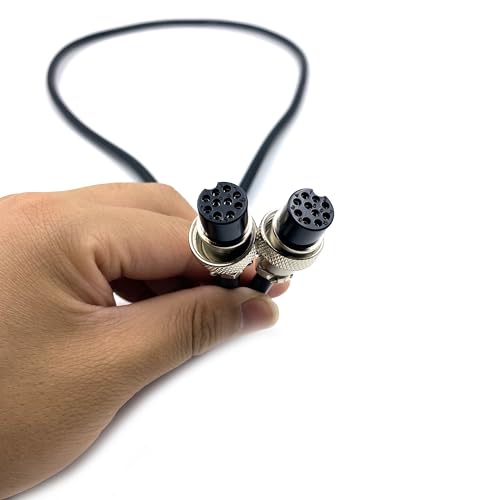 3.28 ft GX20 10 Pin Double Female Cable, GX20 10Pins Female to Female Head Aviation Cordset Electrical Connector Panel Mount Circular Metal Adapter Cordset for Ships 5A 200V 20AWG (1meter) - size: GX20 10Pin