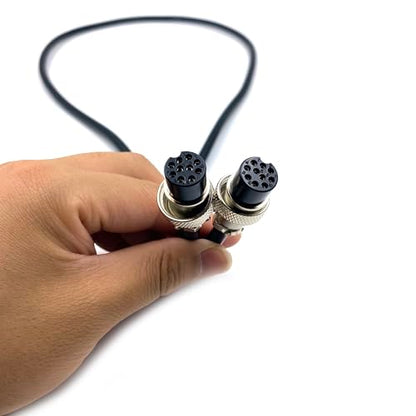 3.28 ft GX20 10 Pin Double Female Cable, GX20 10Pins Female to Female Head Aviation Cordset Electrical Connector Panel Mount Circular Metal Adapter Cordset for Ships 5A 200V 20AWG (1meter) - size: GX20 10Pin