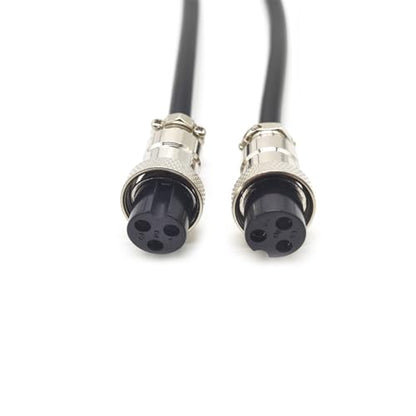 3.28 ft GX20 3 Pin Double Female Cable, GX20 3Pins Female to Female Head Aviation Cordset Electrical Connector Panel Mount Circular Metal Adapter Cordset for Ships 7A 250V 15AWG (1meter) - size: GX20 3Pin