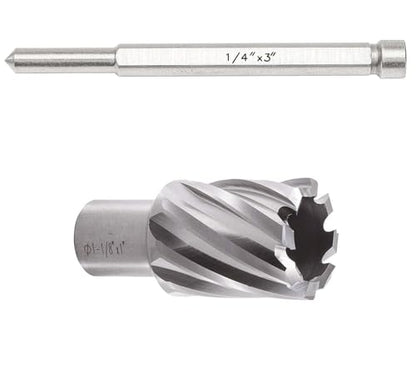 Annular Cutter 1" Depth of Cut for Magnetic Drill Press High Speed Cutting Mag Drill Bit for Magnetic Drill Press (1-1/8 X 1'') - size: 1-1/8 X 1''
