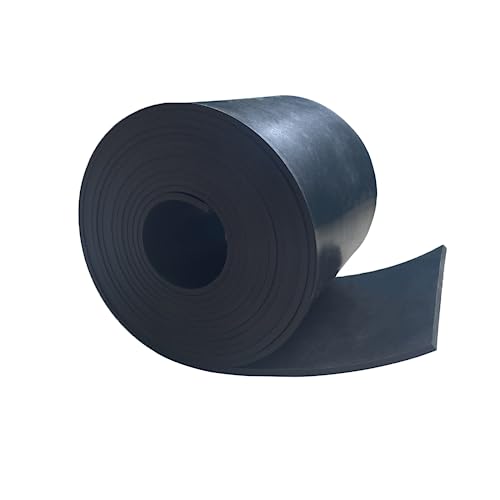 Solid Rubber Strip Roll 1/8 (.125)" Thick X 4" Wide X 10'Long - size: 4"X10'X1/8, style: No Adhesive