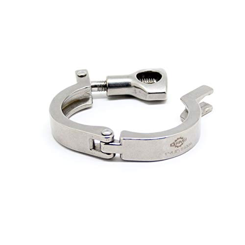 TC 1.5" Tri Clamp with Wing Nut Stainless Steel 304 Heavy Duty Sanitary Clover Clamp Single Pin with Silicone Gasket (5-pack) - size: 1.5 inch(5 pack)