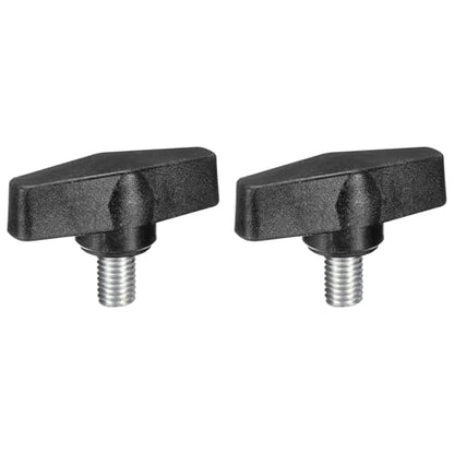 uxcell 2Pcs Clamping Screw Knob, M10 x 16mm Metric Carbon Steel t Shaped Thumb Screws Handle for Quick Remove Hand Tightening Knob Replacement - size: M10 x 16mm