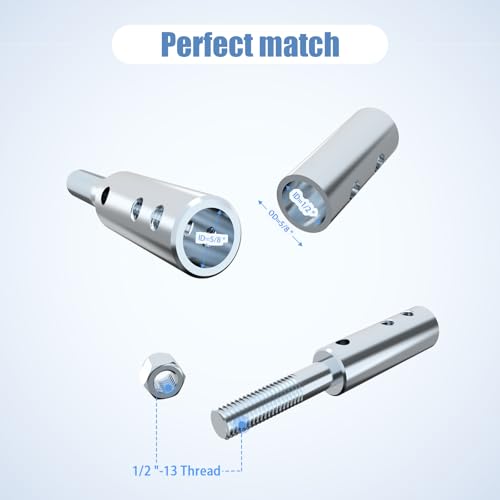 Neeki 5" Bench Grinder Motor Shaft Extension for Polishing,Short - style: Short（5“）