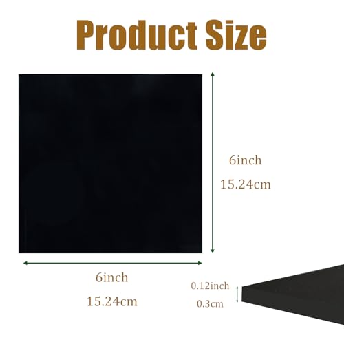 4 Pcs Neoprene Rubber Pads with Adhesive Backing 1/8 in Thick x 6 in x 6 in - size: 6in X 6in X 1/8in, style: With adhesive,Rubber