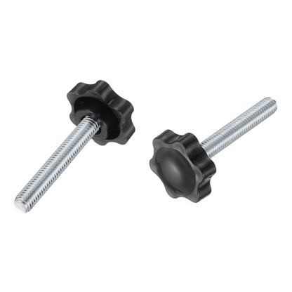 uxcell 2Pcs 3/8"-16 Star Knobs 2.4" Threaded Stud Male Clamping Knob - size: 3/8"-16, 2.4"
