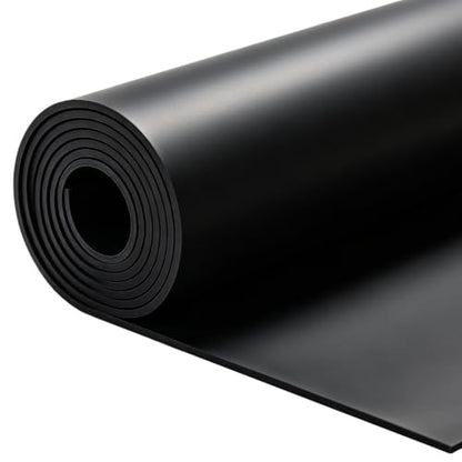 Neoprene Rubber Sheet 1/8" Thickx 16" Widex 30" Long, Solid Rubber Fabric Mat Rolls & Strips for Gaskets Material, Pads, Crafts, Weather Stripping, Flooring, Black - size: 1/8" Thick x 16" Wide x 30" Long