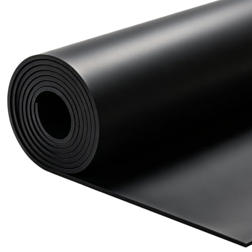 Neoprene Rubber Sheet 1/8" Thickx 16" Widex 30" Long, Solid Rubber Fabric Mat Rolls & Strips for Gaskets Material, Pads, Crafts, Weather Stripping, Flooring, Black - size: 1/8" Thick x 16" Wide x 30" Long