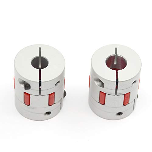 2PCS 8mm to 10mm Aluminium Plum Flexible Shaft Coupling D25 L30 8x10mm Connector Flexible Coupler for 3D Printer CNC Machine and Servo Stepped Motor（8x10mm） - style: 8-10mm