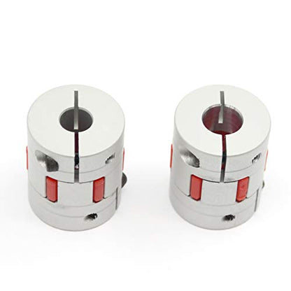 2PCS 8mm to 10mm Aluminium Plum Flexible Shaft Coupling D25 L30 8x10mm Connector Flexible Coupler for 3D Printer CNC Machine and Servo Stepped Motor（8x10mm） - style: 8-10mm