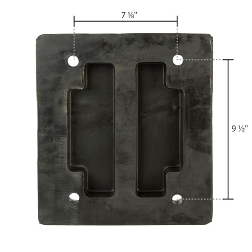 Molded Rubber Bumper, 12" x 13" x 4", 1/2" Mounting Holes, Guardian