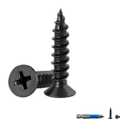 Wood Screws, Flat Head Phillips Self Tapping Screw, #8 x 3/4", 160 Pcs - size: #8 x 3/4"