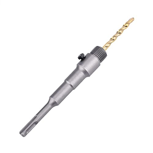 200mm SDS Plus Shank Connecting Rod with a Pilot Drill Bit and 2 Screws for Concrete Cement Hole Saw (SDS Plus Rod: 200mm) - style: SDS Plus Rod: 200mm