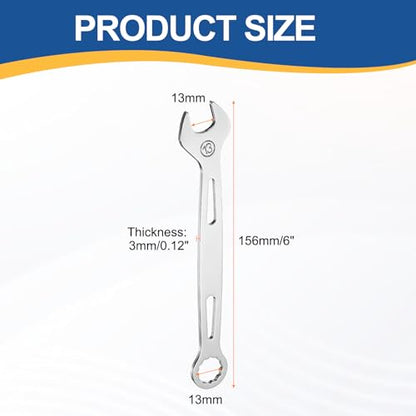 HARFINGTON 2Pcs Combination Wrench 13mm Metric 12-Point Box and Open End - size: 13mm