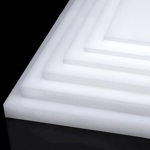 Polypropylene Sheet Rigid Plastic Board, Engineering Plastic Sheet Lightweight PP Panel for Cutting Board, DIY, Water Tank, 5mm Thick, White 400x600mm - size: 400x600x5mm