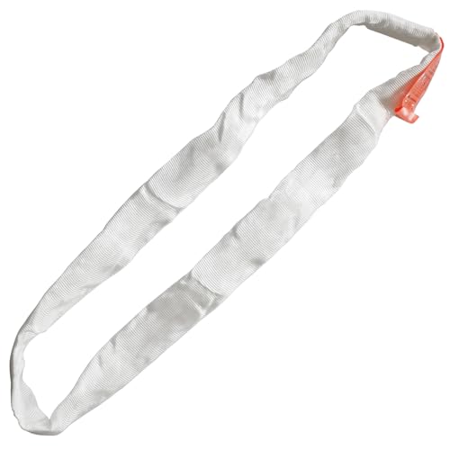 Spanset Aerial Hoop Lyra Rigging Polyester Round Slings Strap for Aerial Silk Yoga hammock Hanging, 5,300 lb. Vertical Capacity, 10,600 lbs Basket - Heavy Duty Poly Lifting Sling (White, 6'7" ft) - color: White, size: 6'7" ft