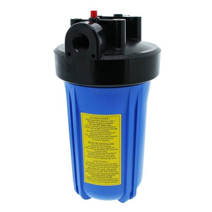 10-Inch Neo-Pure Water Filter Housing with Blue Sump and Black Cap, 3/4-Inch NPT Inlet/Outlet, Standard Cap Without Pressure Relief, Fits 10" x 4.5" Cartridges - size: 3/4 Inch NPT, style: Standard