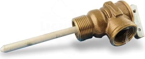 Camco Automatic Temperature and Pressure Relief Valve with Extension Probe and Lever | Features an All Brass Body with a Stainless Steel Pressure Spring | (10473) (Pack of 12) - size: One Size (Pack of 12)