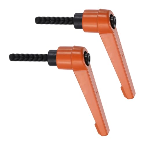 uxcell Clamping Lever Handles for Lathe, M5x25mm Male Thread Orange 2Pcs - size: M5x25mm