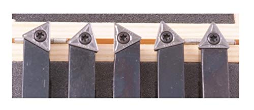 HHIP 2003-0001 1/4 Inch 5 Piece Indexable Carbide Turning Tool Set - size: 1 /4" Shank, style: 5 Piece, Set No - ST 4
