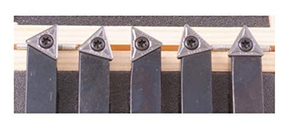 HHIP 2003-0001 1/4 Inch 5 Piece Indexable Carbide Turning Tool Set - size: 1 /4" Shank, style: 5 Piece, Set No - ST 4