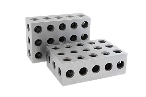 Shars 1 Pair 234 Precision Blocks (2"x 3"x 4") w/23 Hole 303-5504 S] - size: 2-3-4 blocks