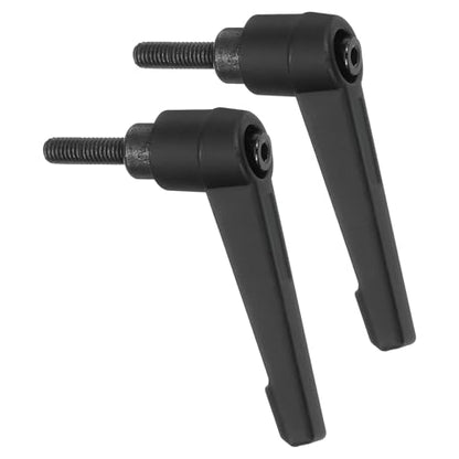 uxcell 2Pcs M5 x 16mm Adjustable Knobs Handle Male Thread Push Button Ratchet Quick Release Locking Rotating Bolt for Lathe Machinery, Black - size: M5 x 16mm