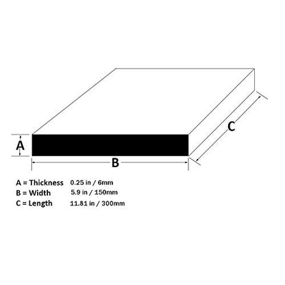 1/4 Inch 6"x12" Aluminum Sheet 6061-T6 Aluminum Tooling Flat Sheet Plate Bar Mill Stock