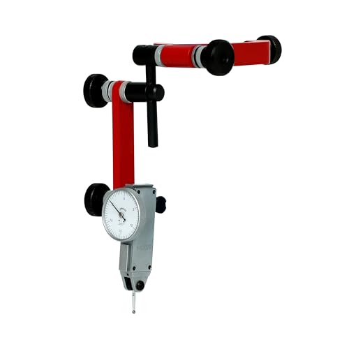 TEXALAN(R Universal Indicator Holder for Dial Test Indicator 1-7/8" Clamping Diameter Aluminum Alloy Red and Black