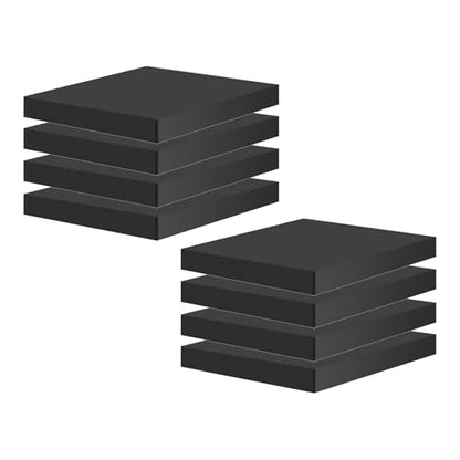 8Pcs Black EVA Foam Pad 4in x 4in x 1/2in High Density Closed Cell Foam Sheet, Soundproofing & Flame Heat Resistant & Without Leaving Residue for Appliances Crafts Outdoor Furniture DIY Electronics - size: 4in x 4in x 1/2in