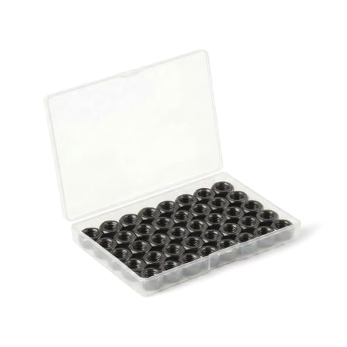 (30 Pack) 3/8" Hex Nuts, Black Oxide 304 Stainless Steel Hexagonal Nuts - size: 3/8"