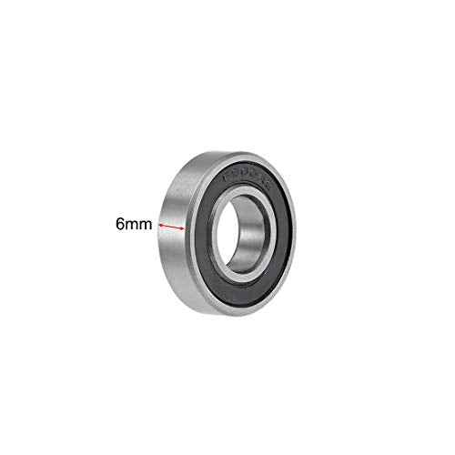 uxcell Deep Groove Ball Bearings 10mm x 22mm x 6mm Double Sealed Chrome Steel Z2 ABEC1 10pcs - size: 10mm x 22mm x 6mm