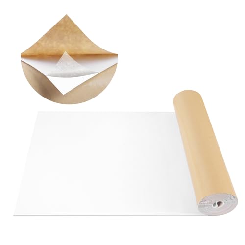 FONUNO Neoprene Foam Padding with Adhesive Closed Cell Foam, White - color: White, size: 12" Wide x 118" Long x 1/16" Thick