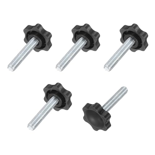 uxcell 5Pcs 5/16"-18 Star Knobs 1.6" Threaded Stud Male Clamping Knob - size: 5/16"-18, 1.6"