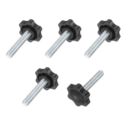 uxcell 5Pcs 5/16"-18 Star Knobs 1.6" Threaded Stud Male Clamping Knob - size: 5/16"-18, 1.6"