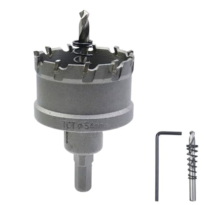 Carbide Tipped Hole Saw Drill Bit 2-1/8"/54mm Cutting Dia Hole Saw Cutter for Metal - size: 2-1/8"/54mm