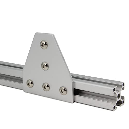 8PCS Corner Bracket Plate Outside Joining Plate for 3030 Series Aluminum Profile 3D Printer Frame (T-Silver-3030) - style: T-Silver-3030