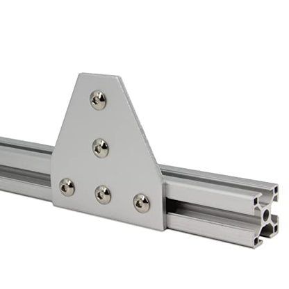 8PCS Corner Bracket Plate Outside Joining Plate for 3030 Series Aluminum Profile 3D Printer Frame (T-Silver-3030) - style: T-Silver-3030
