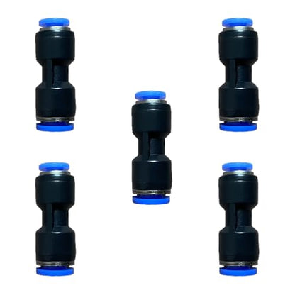 1/4" OD x 5/32" OD Pneumatic quick Connector Push to Connect fittings Straight reducer Union/Coupler (Pack of 5) - size: 1/4" x 5/32", style: Straight Union
