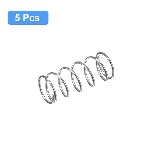 uxcell Compression Spring, 5Pcs 304 Stainless Steel, 11mm OD, 0.8mm Wire Size, 25mm Free Length, Silver Tone - size: 0.8mmx11mmx25mm