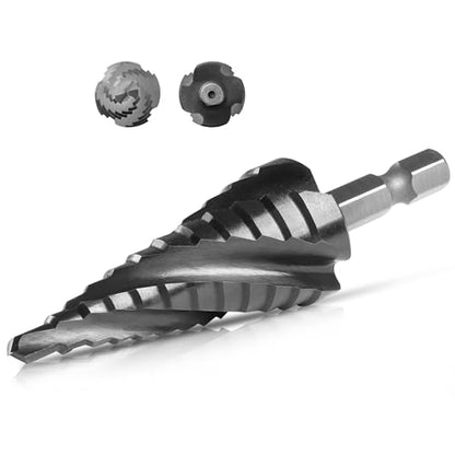 Cobalt M35 4 Spiral Flutes 3/16" to 7/8" Step Drill Bit for Metal - size: M35 3/16-7/8