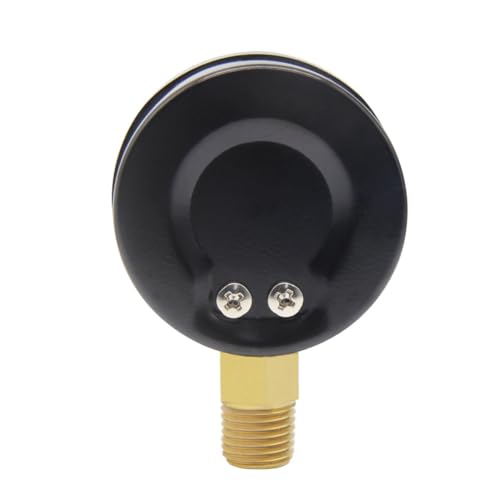 Uenede 0-100PSI Pressure Gauge 1/4" NPT Brass Bottom Mount with Bushing - size: 100PSI(1/4"NPT)