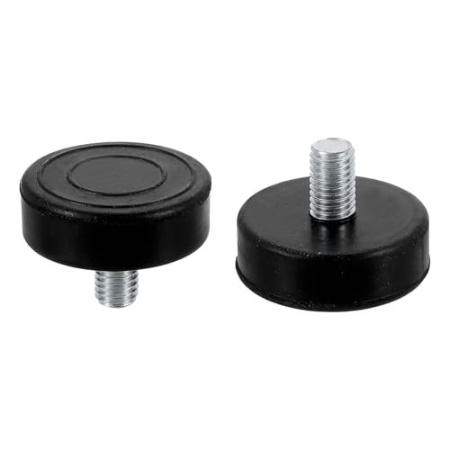 DTGN M10x15x43mm(DxLxOD) Screw on Furniture Glide Leveling Feet - 8Pack - Good for Furniture - Adjustable Thread Furniture Levelers - Black
