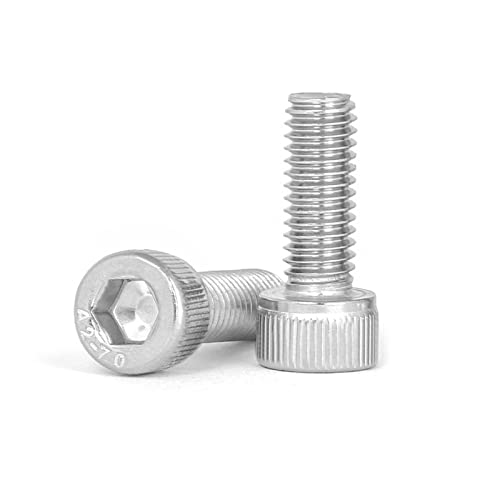 M6-1 X 16 Socket Head Cap Screw, Allen Socket Drive, Stainless Steel 18-8 (304), Full Thread, 50PCS - size: M6-1 X 16